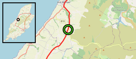 carte montrant l'emplacement de Barregarow sur le parcours de Mountain Course