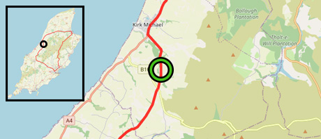 carte montrant l'emplacement de Cammall Farm sur le parcours de Mountain Course