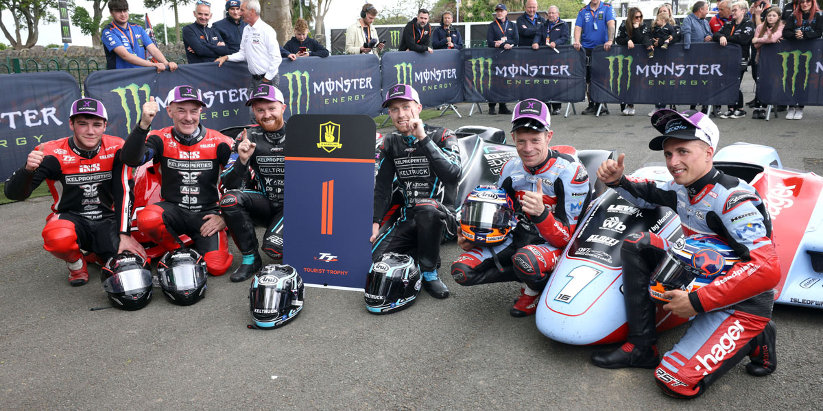 Pilotes de side car sur le TT 2022